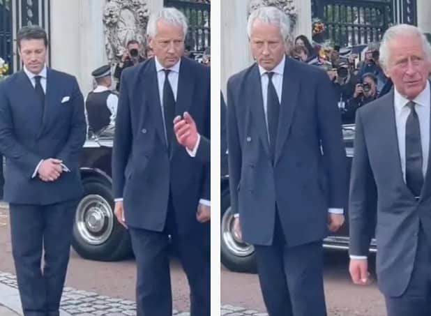 King Charles bodyguards using fake hands?